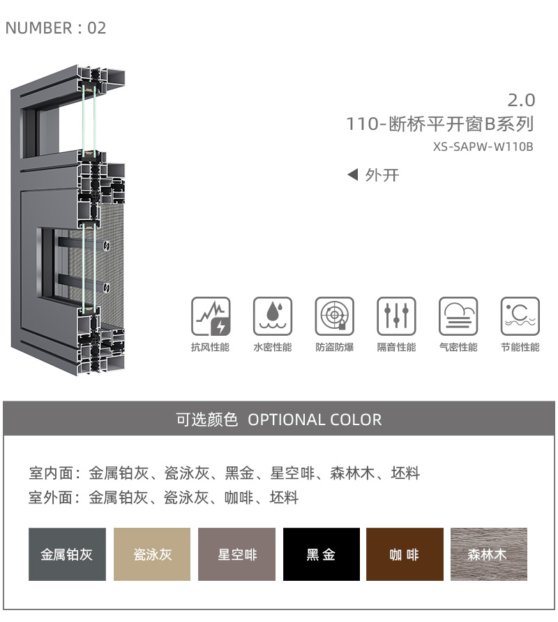 斷橋平開窗鋁型材