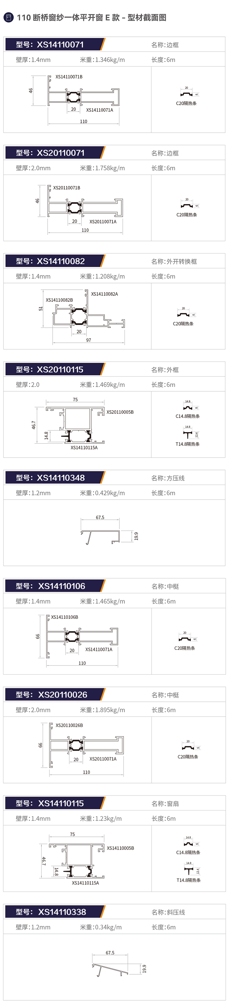 斷橋窗鋁型材廠家